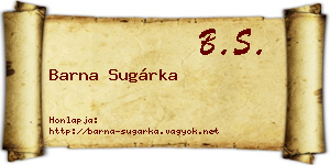 Barna Sugárka névjegykártya